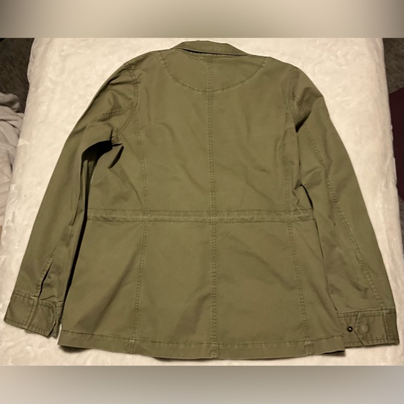 J. Crew Women’s Utility Zip Jacket Olive Green Style G1506 Size S Drawstring - Picture 3 of 5